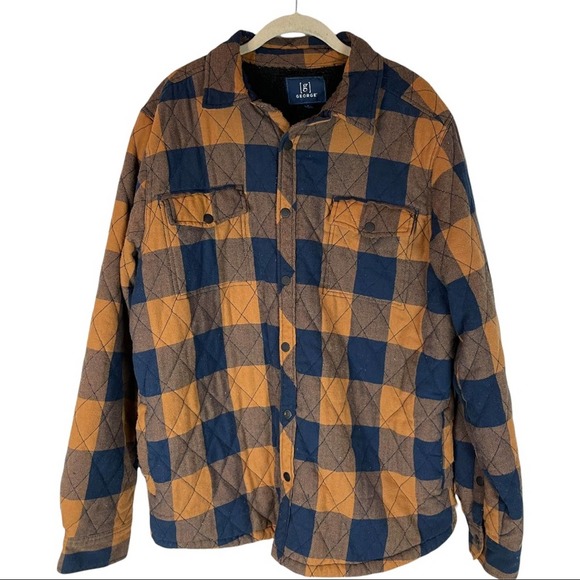 George Other - George quilted shacket fleece lined snap front